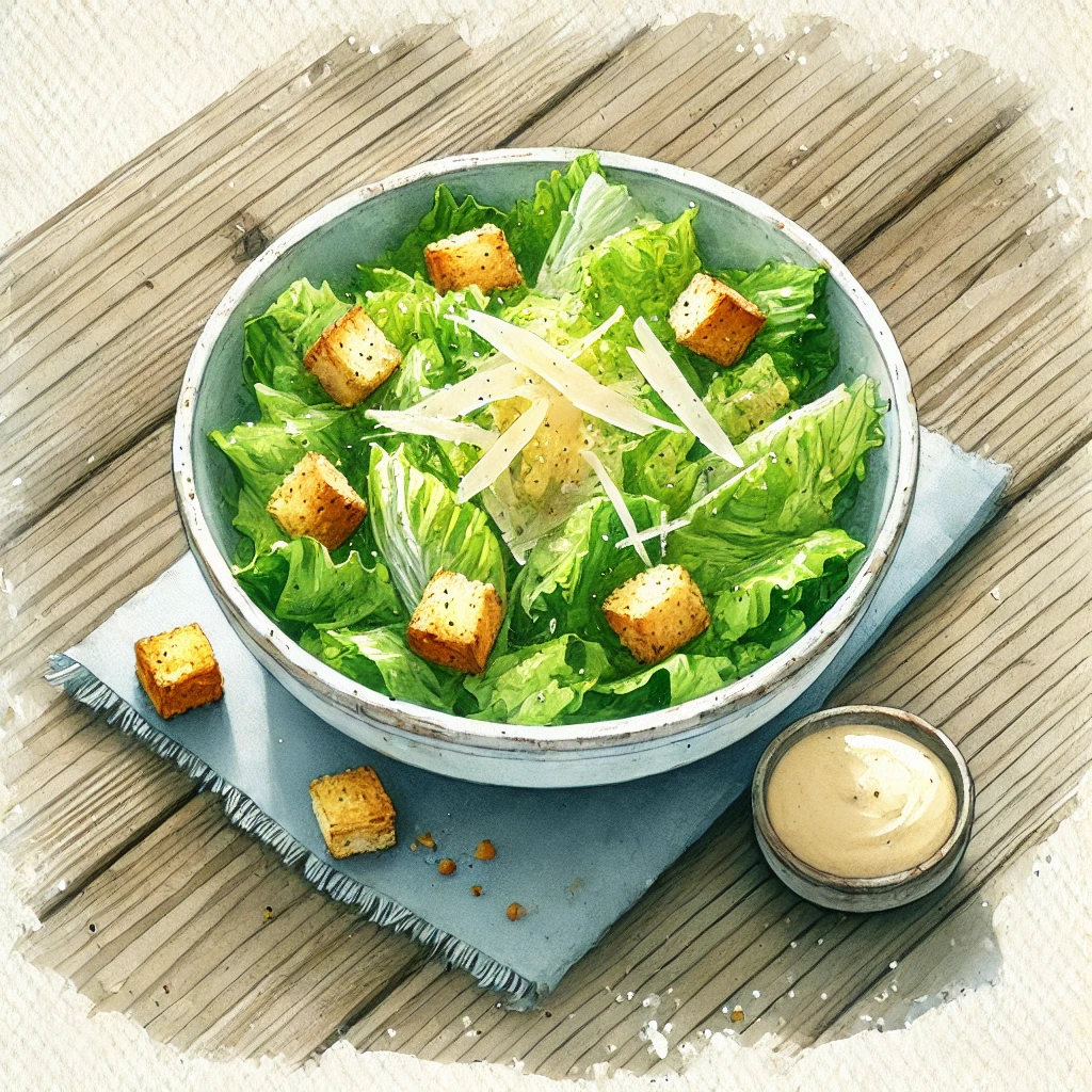 Caesar Salat mit Fischstäbchen