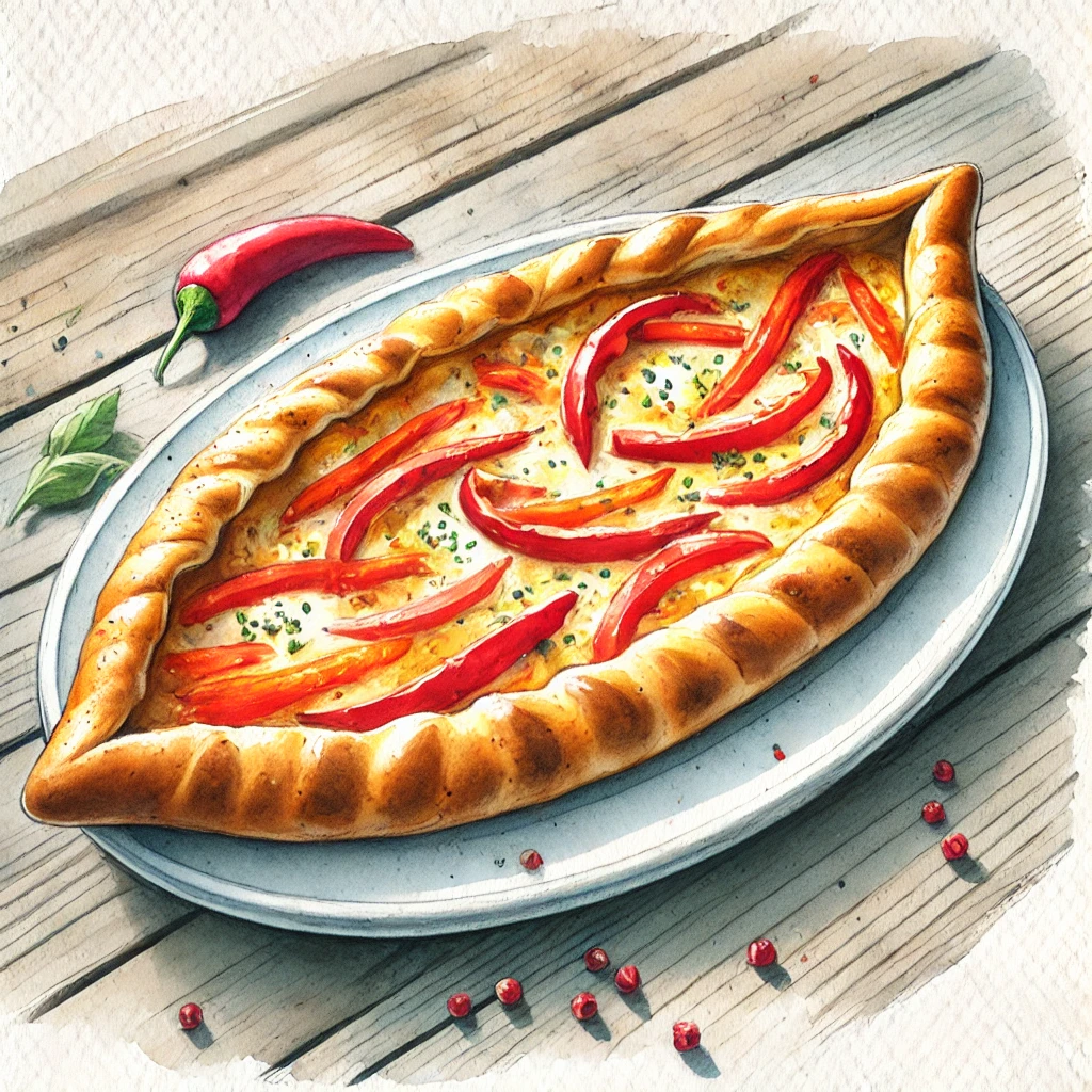 Gemüse Pide mit Salat